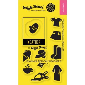 Waffle Flower Crafts Clear Stamp Planner Add-On  Weather 2