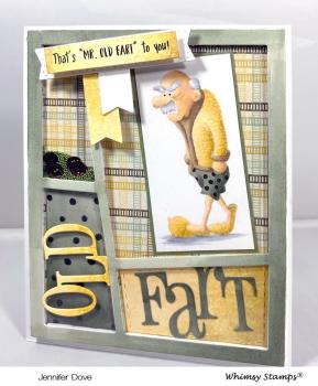 Whimsy Clear Stamps Set Old Geezer