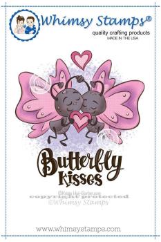 Whimsy Rubber Stamp Butterfly Kisses