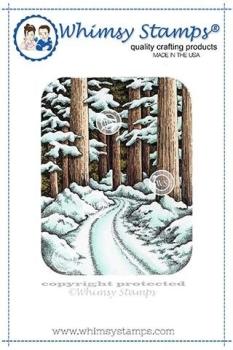 Whimsy Rubber Stamp Winter Woods