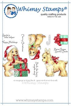 Whimsy Stamps Christmas Spaniels Set