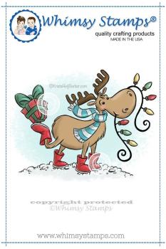 Whimsy Stamps Holiday Moose