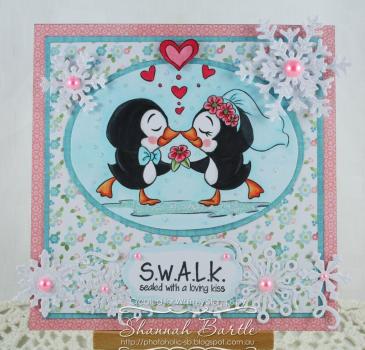Whimsy Stamps Kissing Penguins
