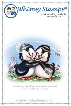 Whimsy Stamps Penguin Hugs
