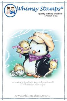 Whimsy Stamps Penguin's Cute Chicks