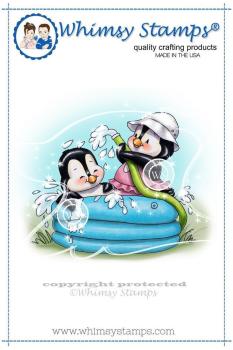 Whimsy Stamps Penguins Pool Party