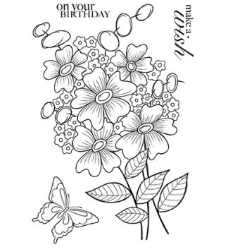 Woodware Clear Stamp Bold Blooms Beatrice JGS596