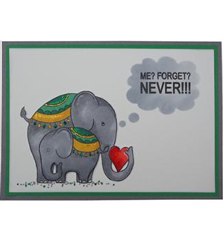 Woodware Clear Stamp Elephant Love JGS583