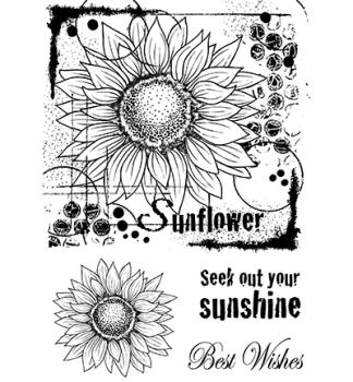 Woodware Clear Stamp Sunflower Sketch JGB004