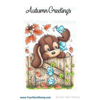 Your Next Stamp Clear Stamps  Autumn Leaves Dog #CYNS472