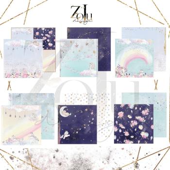 ZoJu Design 8x8 Paper Pad Unicorn Fairy Tales