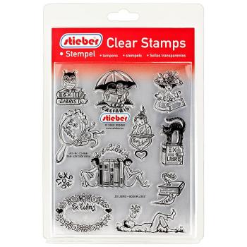 stieber® Clear Stamp Set Ex Libris Bookplates CS846