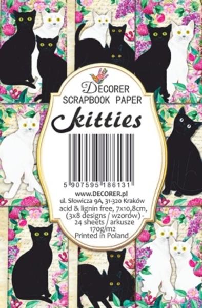 #117 Decorer Mini Scrapbook Paper Set Kitties