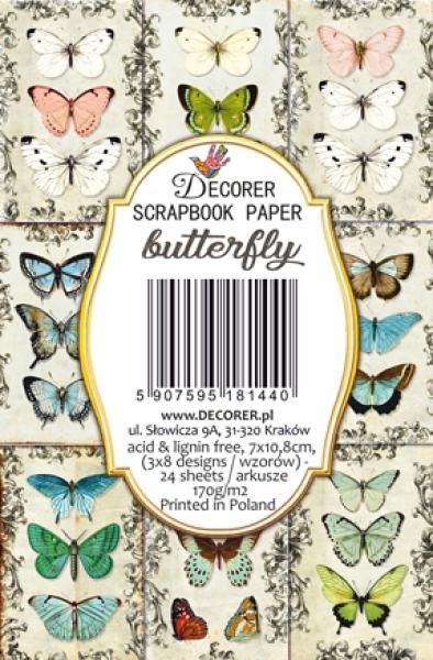 #144 Decorer Mini Scrapbook Paper Set Butterfly
