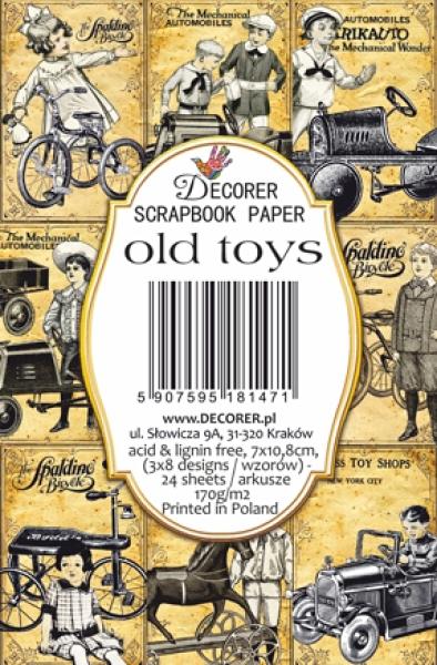 #147 Decorer Mini Scrapbook Paper Set Old Toys