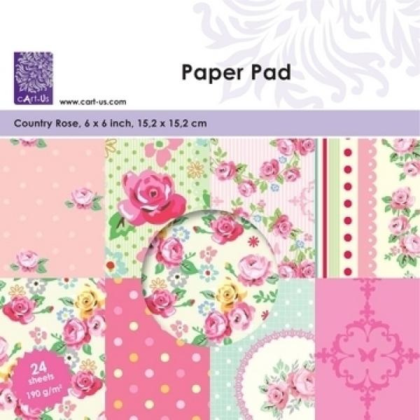 SALE cArt-us 6x6 inch Paper Pad Country Rose