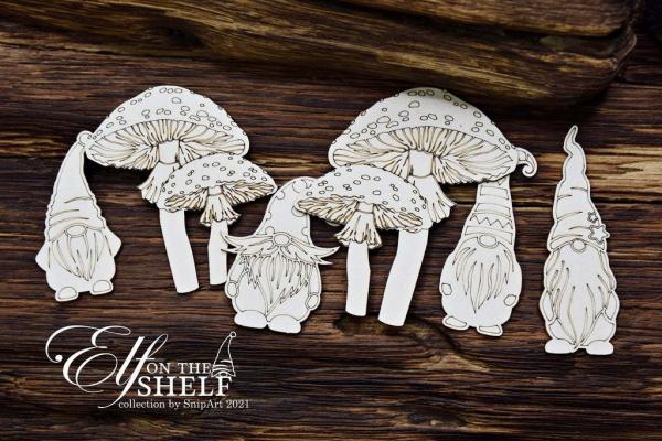 SnipArt Chipboard Elfs and Mushrooms #35015