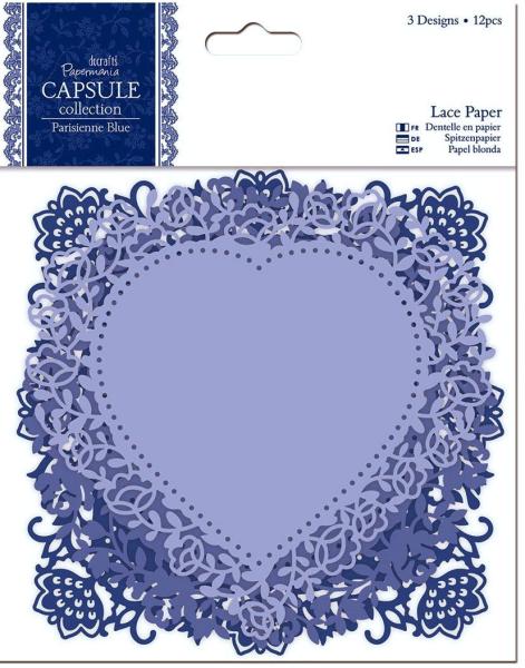 Papermania Lace Paper Parisienne Blue PMA 160701