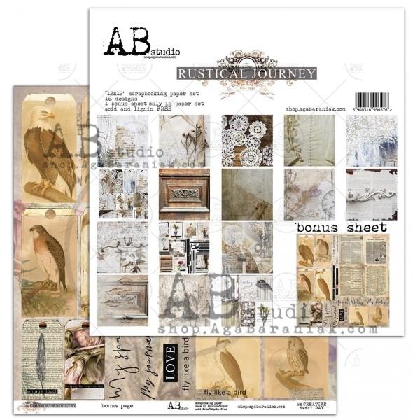 A.B Studio Paper Pad 12x12 Rustical Journey