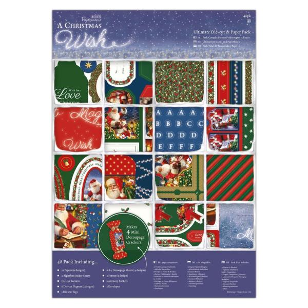 Papermania A4 Ultimate Die Cut Paper Pack A Christmas Wish