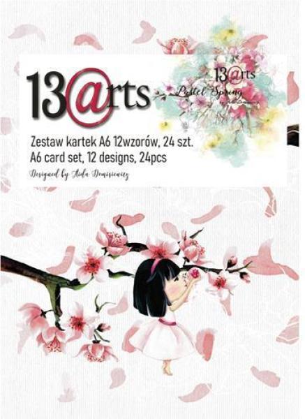 13@rt A6 Paper Card Set Pastel Spring