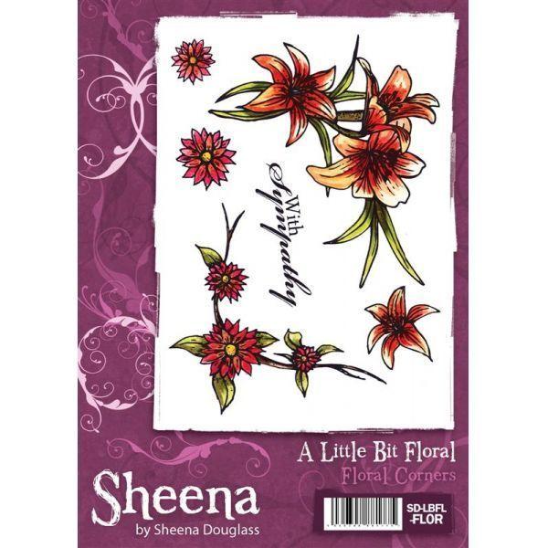 A Little Bit Floral Stamp A6 Set - Floral Corner  by Sheena Douglass
