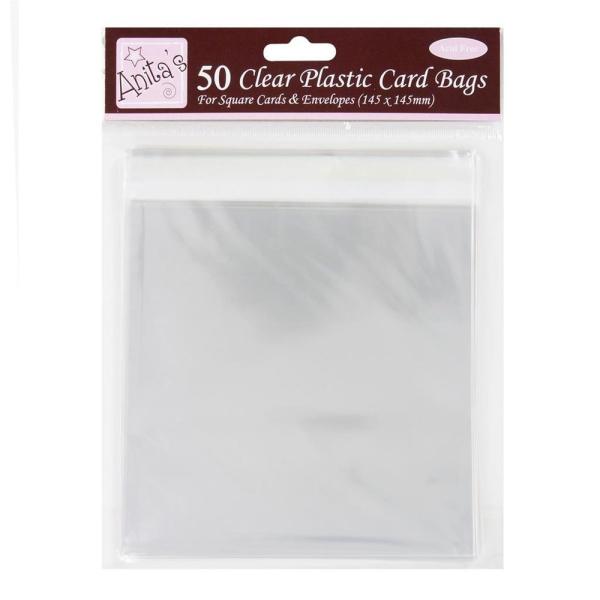 Anita's Square Clear Plastic Card Bags (50pk)