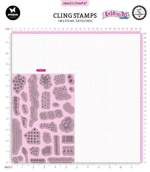 Art By Marlene Cling Stamps Mixed Media Exclusive Textures Essentials #47