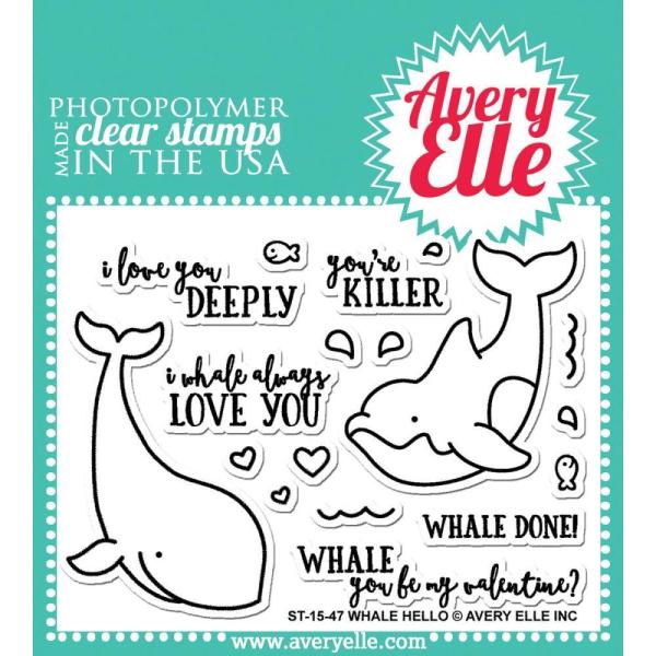 Avery Elle Clear Stamp Set Whale Hello