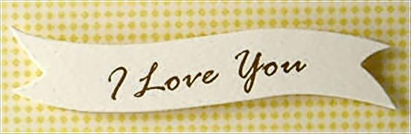 Banner Cream "I Love You" Gold