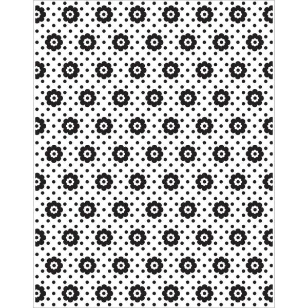 Basic Grey  - Tiny Flowers & Dots Background Cling Stamp