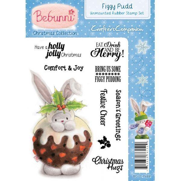 SALE Bebunni Christmas A6 Unmounted Rubber Stamp - Figgy Pudd