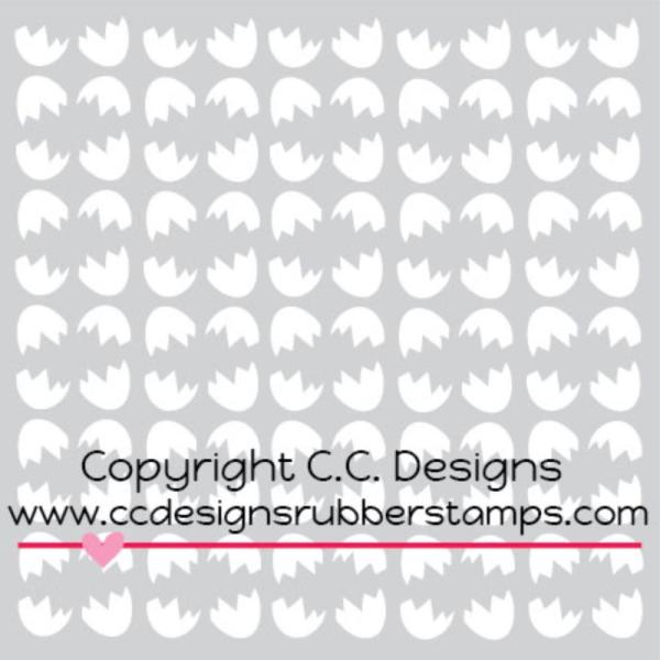 C.C. Designs Stencils 6x6 Cracked Eggs