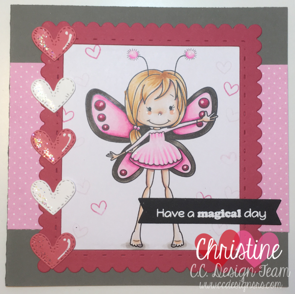 C.C Designs Rubber Stamp Butterfly
