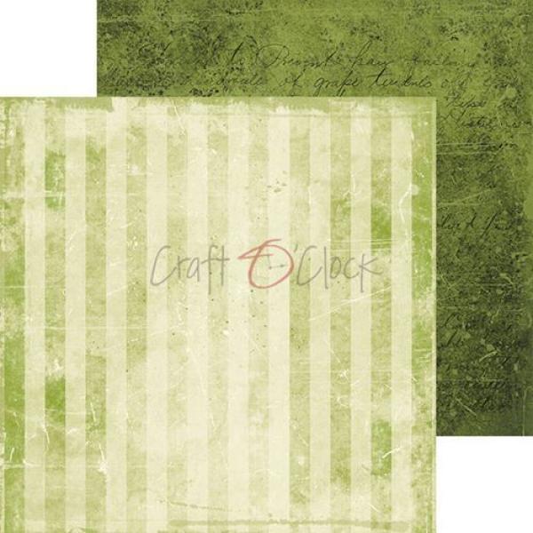 Craft O Clock 8x8 Paper Pad Basic 01 Green Mood