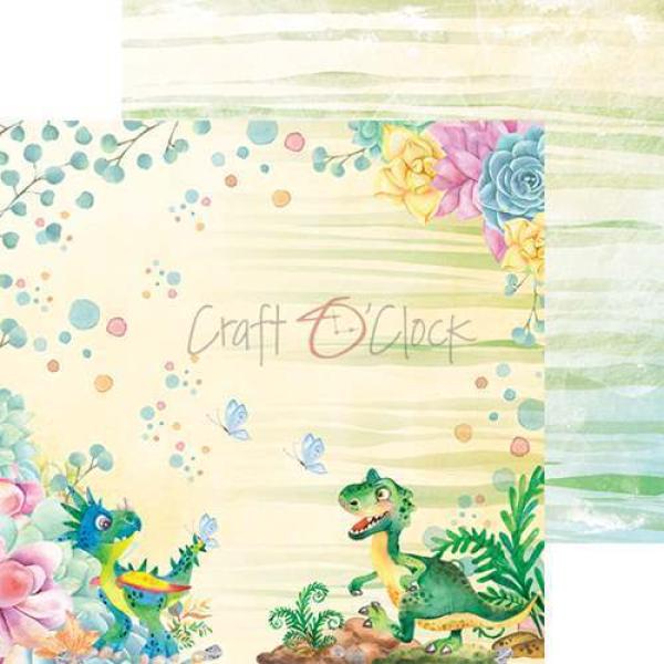 Craft O Clock 8x8 Paper Pad Dino Adventures