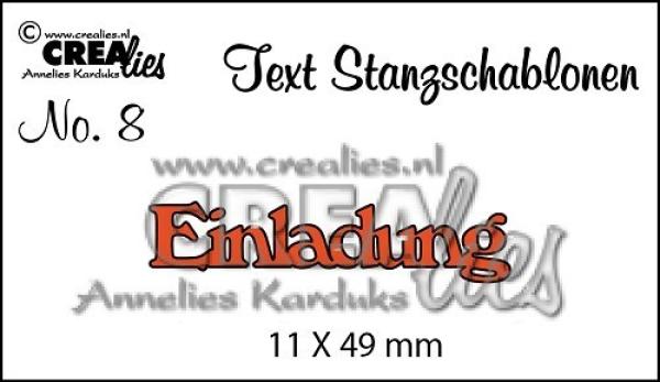 CREAlies Text Stanzschlablone No.08 Einladung