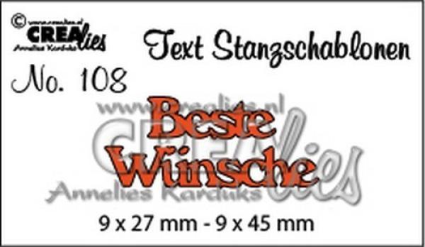 CREAlies Text Stanzschlablone No.108 Beste Wünsche