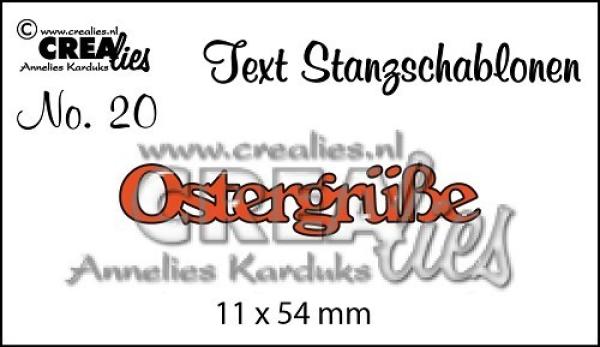 CREAlies Text Stanzschlablone No.20 Ostergrüße