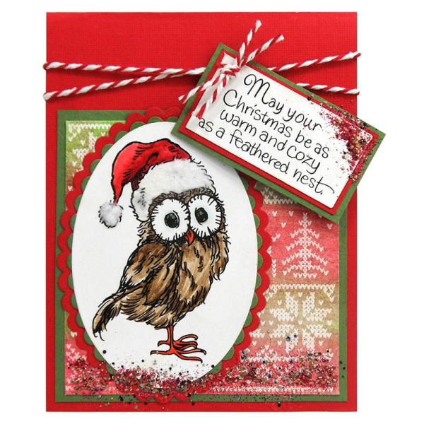 Stampendous Cling Stamp - Santa Hut Owl
