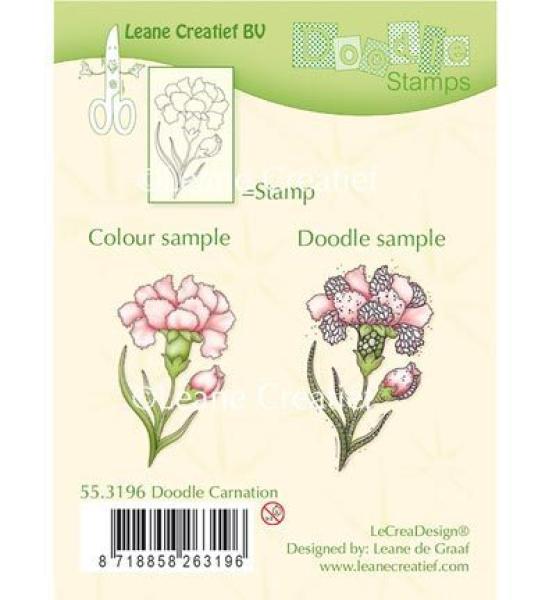Leane Creatief Carnation Doodle Stamp #55.3196