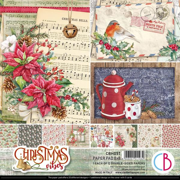 Ciao Bella 8x8 Paper Pad Christmas Vibes #CBH057