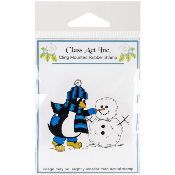 Class Act Inc. Cling Stamp Penguin & Snowman