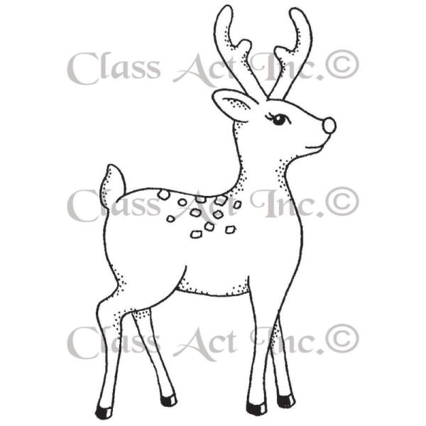 Class Act Inc. Cling Stamp Standing Deer