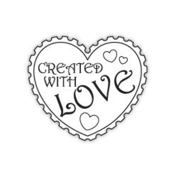 Clear Stamp Created with Love