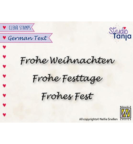 Clear Stamps German Text Frohe Weihnachten GTCS003