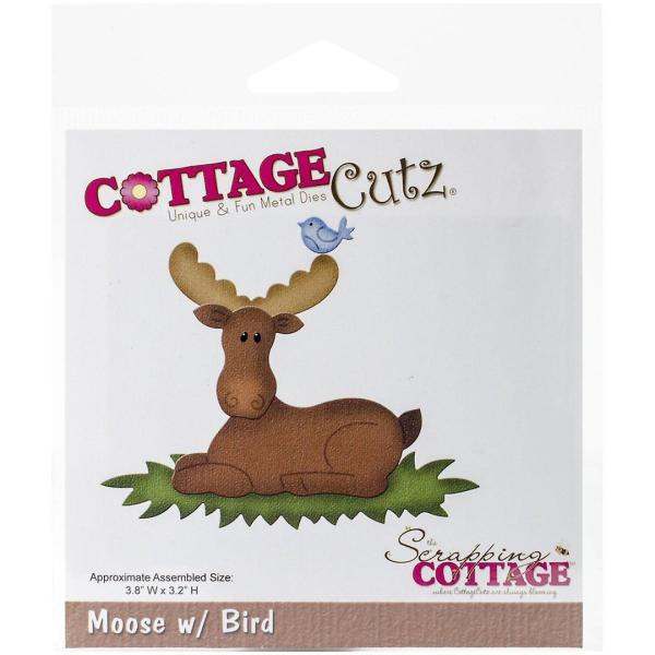CottageCutz Die Moose with Bird #030