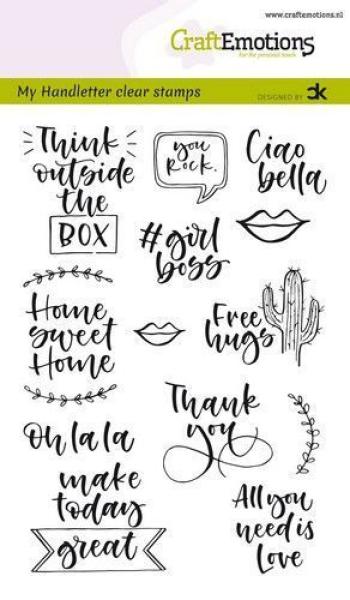 CraftEmotions Clearstamps A6 Handletter Quotes #1817