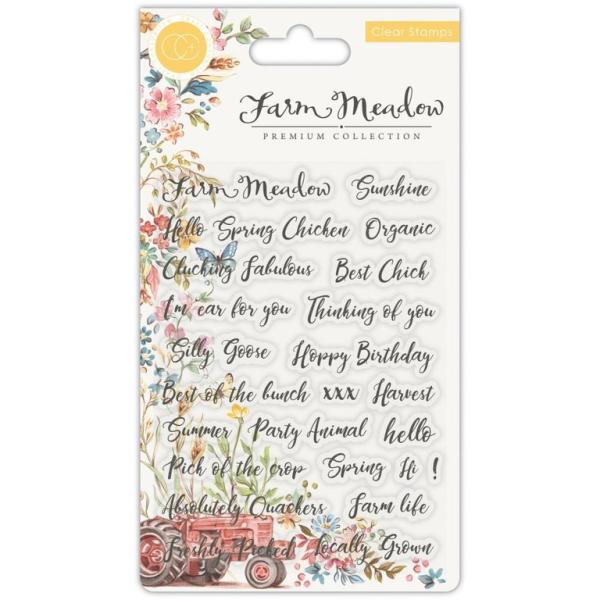 Craft Consortium Clear Stamp Farm Meadow Sentiments #28