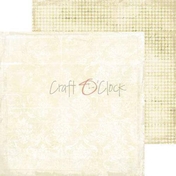 Craft O Clock 12x12 Paper Pad Basic White Beige Mood #04